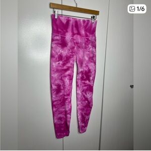 FP Movement by Free People Pink Tie-Dye High-Rise Leggings